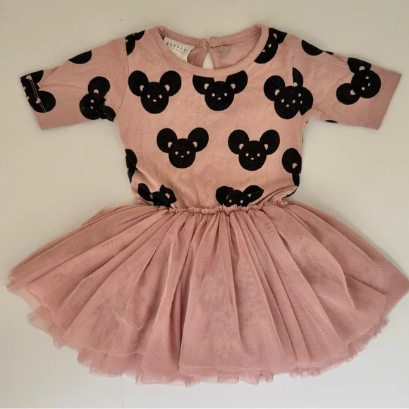 Huxbaby Pink Tutu Dress with Graphic Print Girls Size 2 - Picture 5 of 5